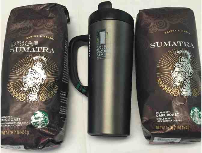 Starbucks Mug and 2 bags of Coffee