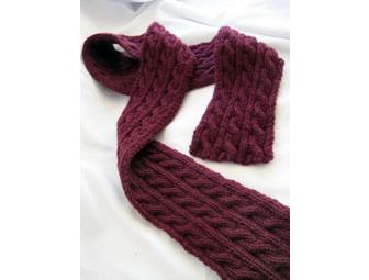 Reverse Cable Scarf - Hand-Knit by Professor Gretchen Flint