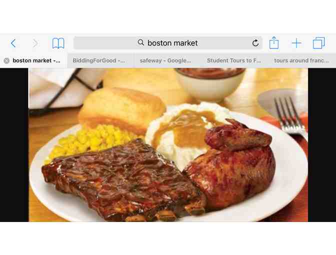 Boston Market Gift Card $25