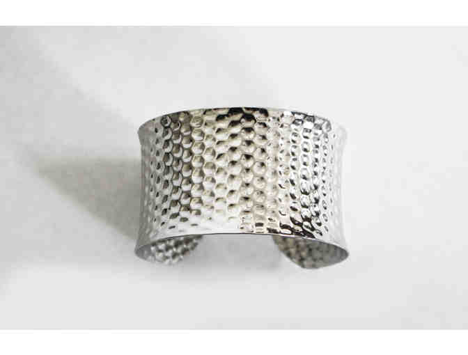 Hammered Stainless Steel Cuff