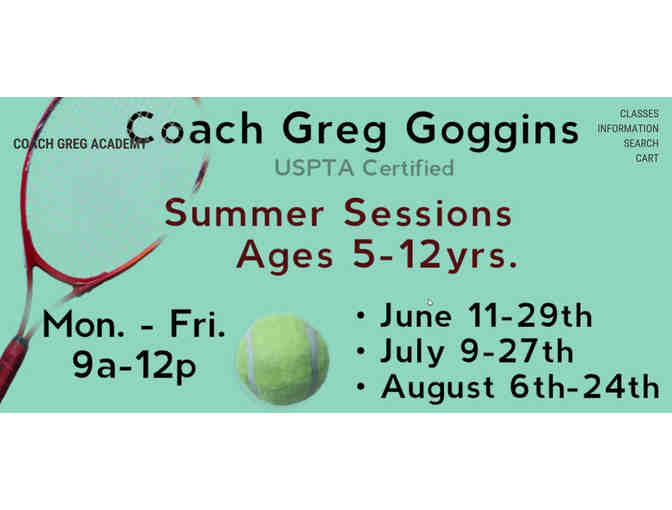 COACH GREG ACADEMY - One-Week Kids Summer Tennis Camp