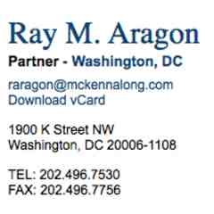 Ray M. Aragon Family, McKenna Long & Aldridge LLP