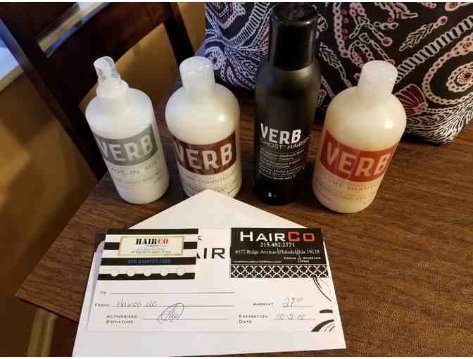 Hair Co. Gift certificate and Bag