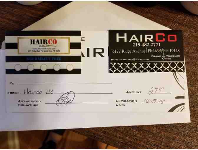Hair Co. Gift certificate and Bag