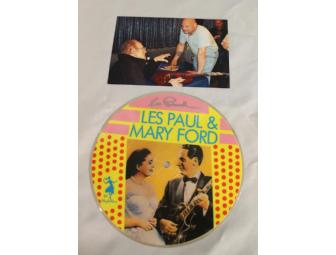 Les Paul and Mary Ford Picture Record Signed by Les Paul