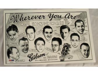 1940's Gibson Ad Signed by Les Paul