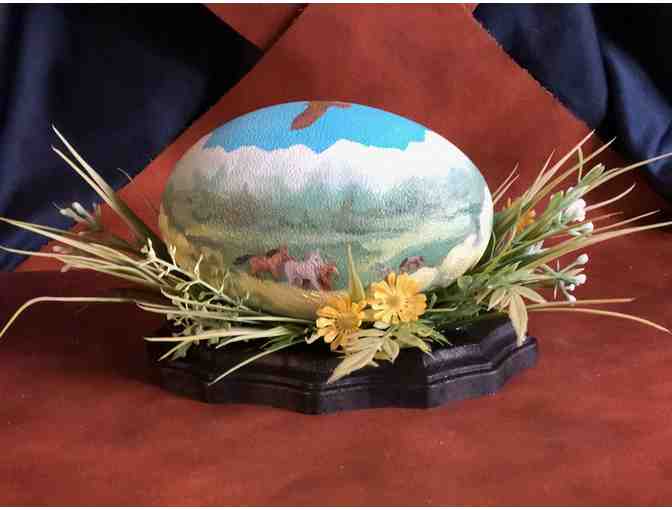 'Under Watchful Eyes' Painted Emu Egg