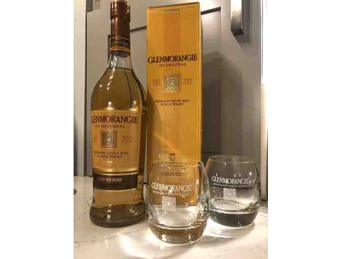 10yr Glenmorangie - Bottle and 2 glasses