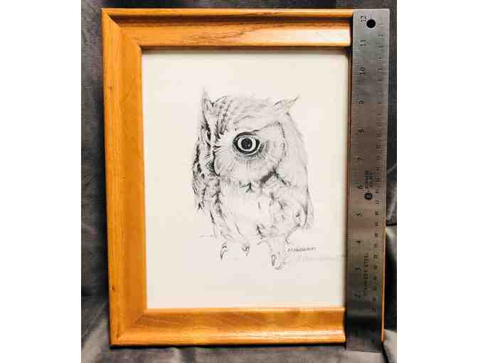 PREMIER - Framed, Signed Owl Print by E.F. Muehlmatt