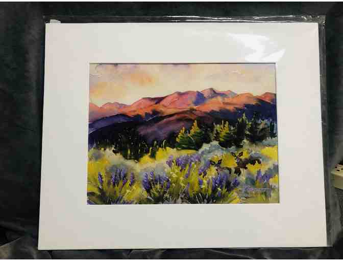 Sunset Over Mummy Range Signed Print