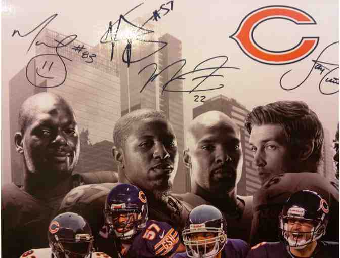 Chicago Bears Photo with laser Autographs