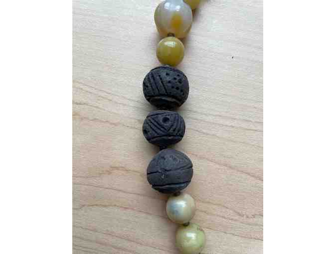 Handmade Glass & Stone Beaded Necklace