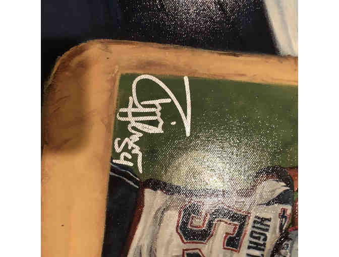 Superbowl 51, Limited Edition Oil Painting by Justyn Farano, "Did That Just Happen?" - Photo 3