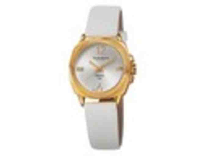 Akribos XXIV Women's White Sunray Dial Watch