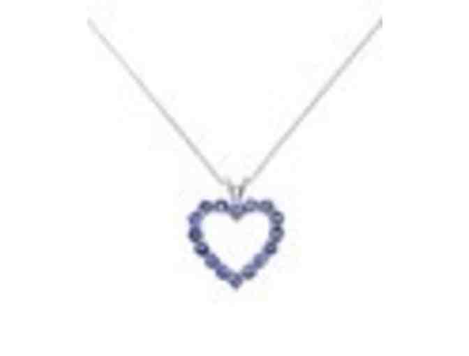 Designs by FMC a?? 25-mm Tanzanite & Sterling Silver Open Heart Pendant Necklace