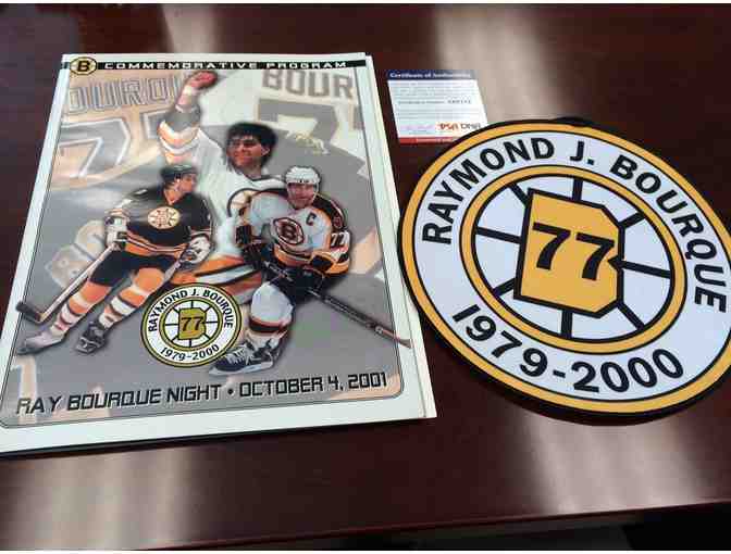 Boston Bruin Ray Bourque 01 Retirement Program + Banner