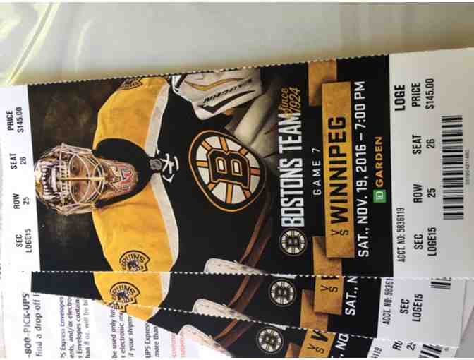 Three tickets to see the Bruins!