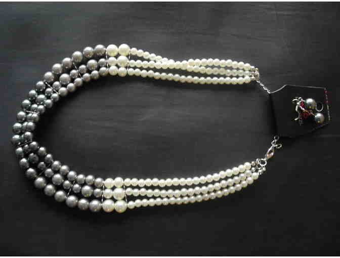 Silver & White Pearl Necklace