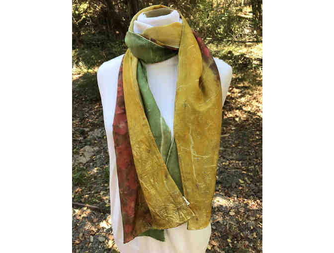 Hand printed silk scarf from AivlysStudio