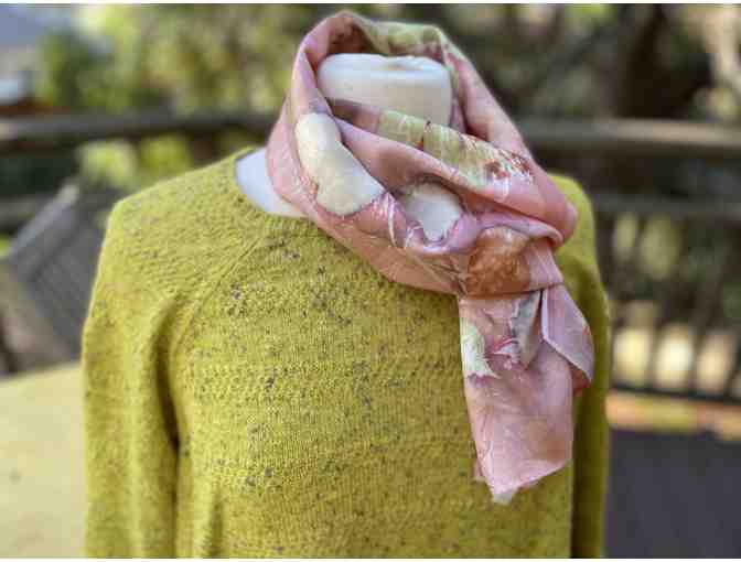 BLUSH PINK ECO-PRINTED SCARF