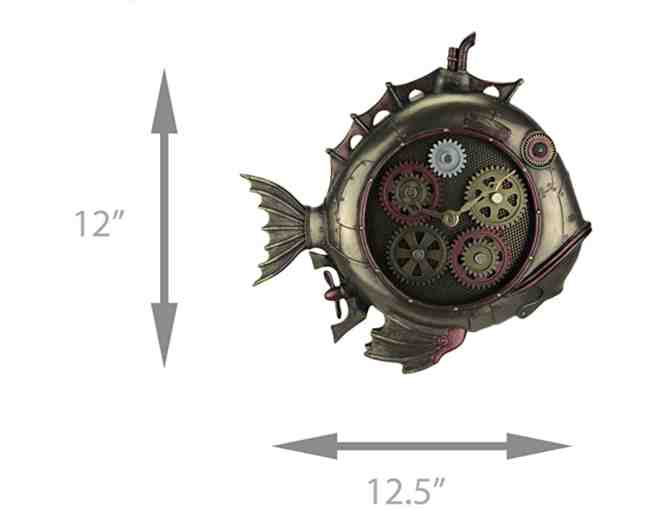 Steampunk Fish Wall Clock