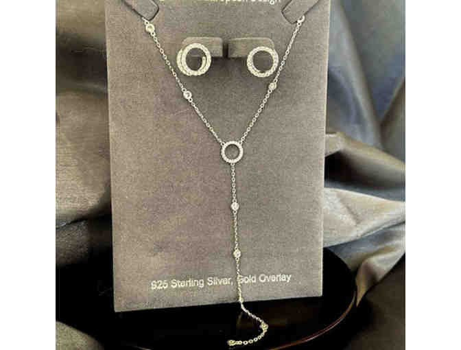 Lovely Lariat Necklace & Earrings Set in Platinum