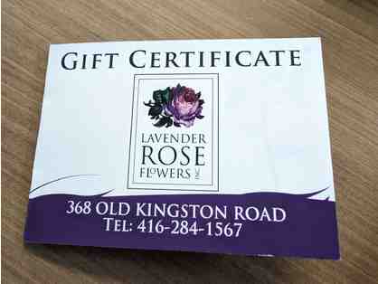 Lavender and Rose Flowers $40.00 Gift Certificate