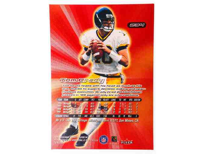 2000 Fleer #234 Tom Brady Rookie RC Graded Patriots, 23kt Gold Overlay. Plate Signature. - Photo 1