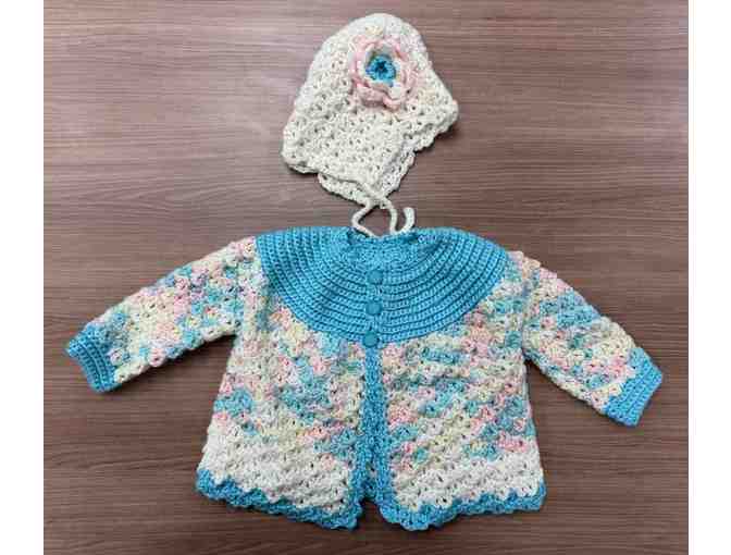 Children's Knitted Sweater + Hat - Photo 1
