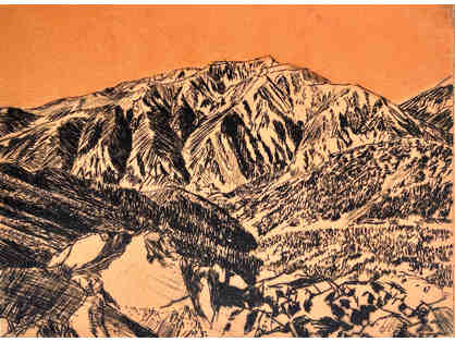 6" x 8" Drypoint Etching by Matthew Mullins