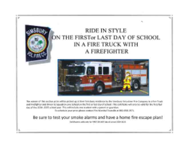 Ride to School in Firetruck - Photo 1