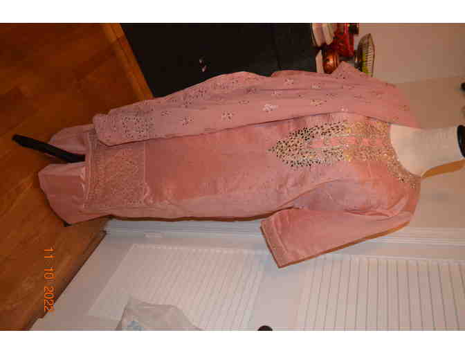 Salwar Suit - Salmon pink Kurta w/ palazzo pants - Size 44 XL