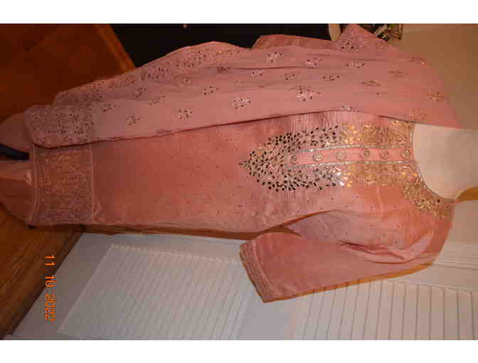 Salwar Suit - Salmon pink Kurta w/ palazzo pants - Size 44 XL