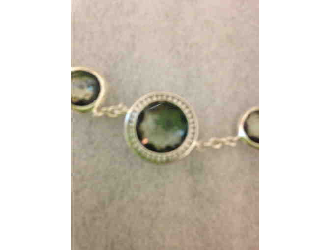 Silver Ippolita Viridian or Clear Reversable Bracelet