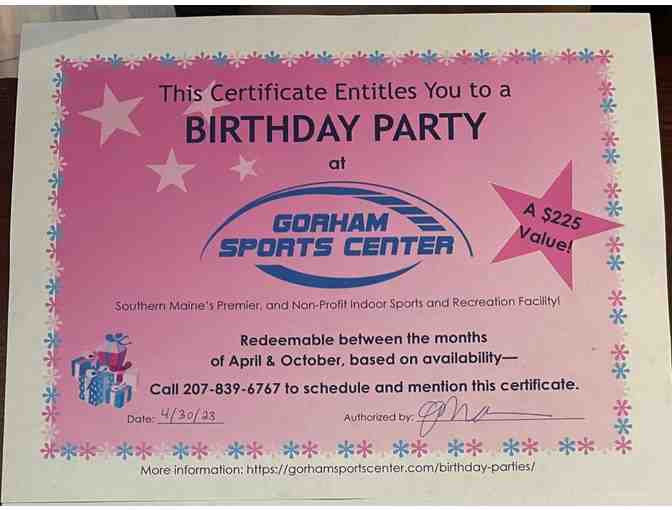 Gorham Sports Complex: 2 Hour Birthday Party Rental