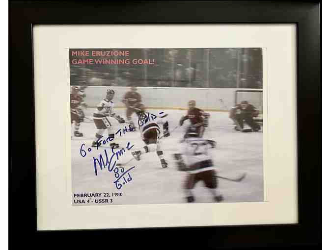 'Miracle on Ice' Signed Picture of Captain, Mike Eruzione, Game Winning Goal