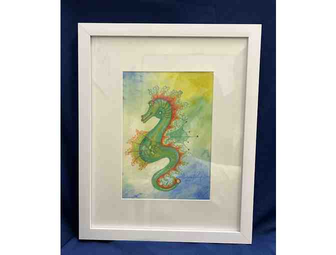 Seahorse Painting by Cristina Lapoint-Smalley