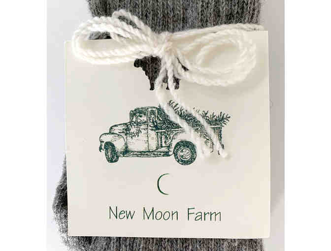 Wool Socks for Cozy Feet - 1 Pair (Adult 6-8) - New Moon Farm, Sonoma County Fine Wool