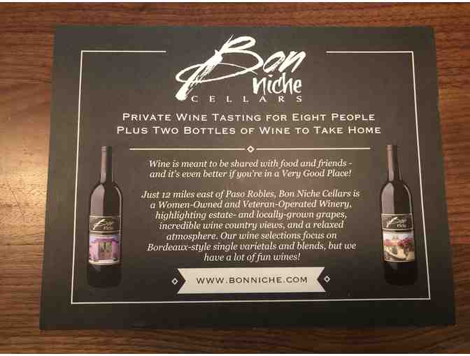 Bon Niche Cellars - Private Tasting for (8) Guests + (2) Bottles of Wine