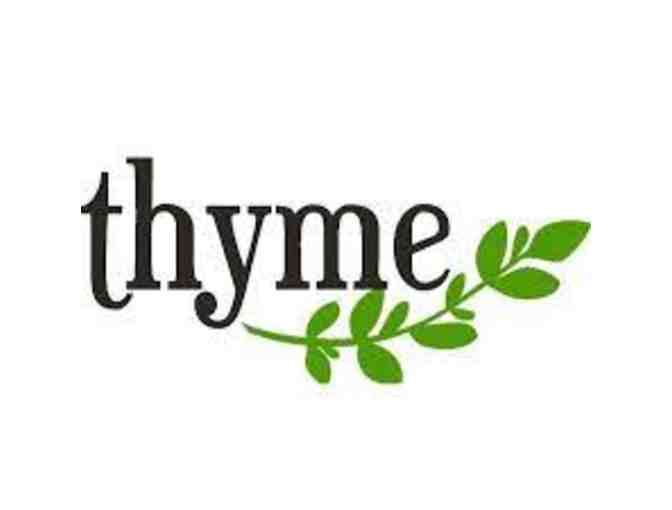 $25 gift card to Thyme Restaurant
