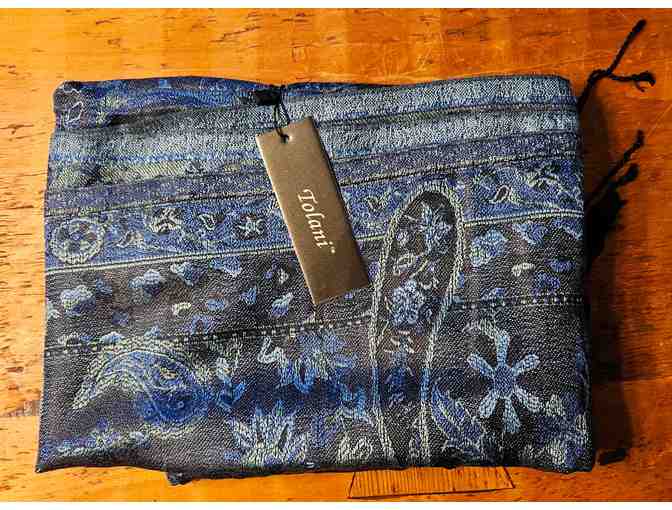 Tolani Pashmina Scarf - Blue - 78'x30 - New with tag