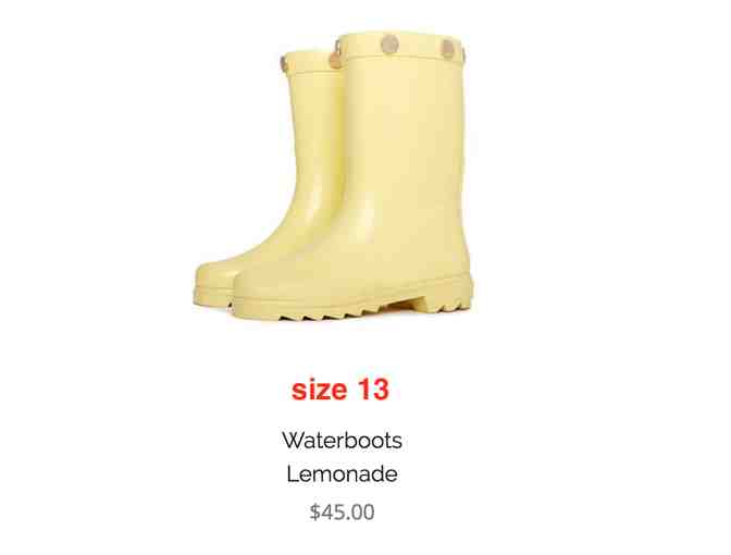 Oil & Water Lemonade Rainboots (Size 13)