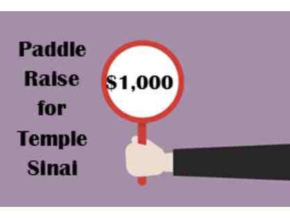 Paddle Raise for Temple Sinai - $1,000