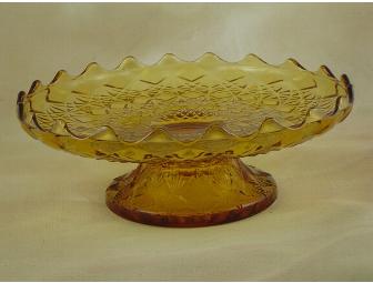 Olde Virginia Glass Company (Fenton Glass) Amber Footed Tray