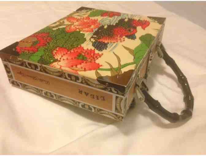 Designer Cigar Box Purse of Holiday Pins