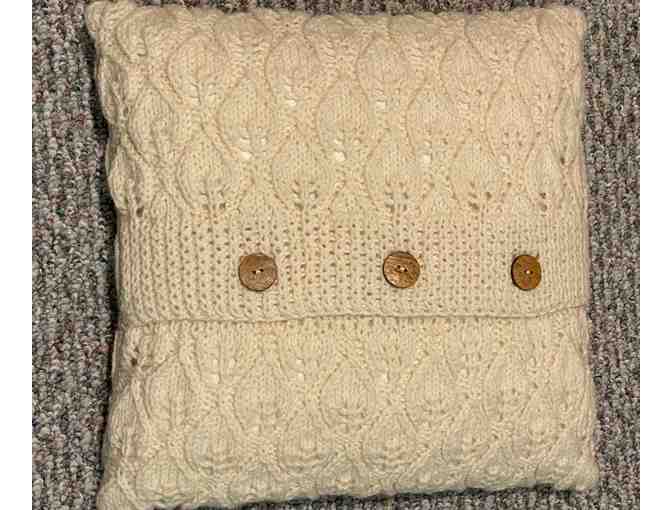 Pillow with Handknit Cover