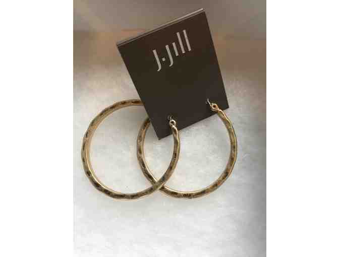 J. Jill Hammered Gold Hoop Earrings