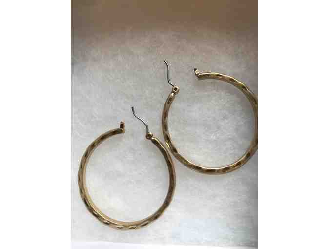 J. Jill Hammered Gold Hoop Earrings