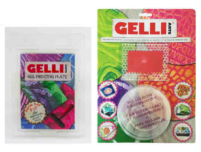 Gelli Arts - Gel Printing Plate 5' x 7' AND Mini Printing Plate Kit (round)