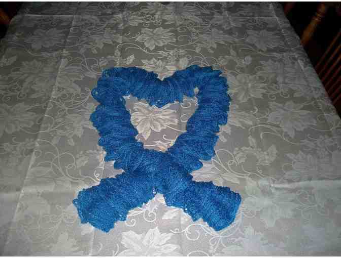 Blue Ruffle Scarf